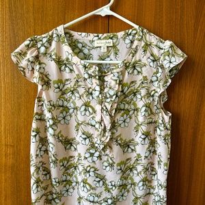 Maison Jules Pink Floral Top